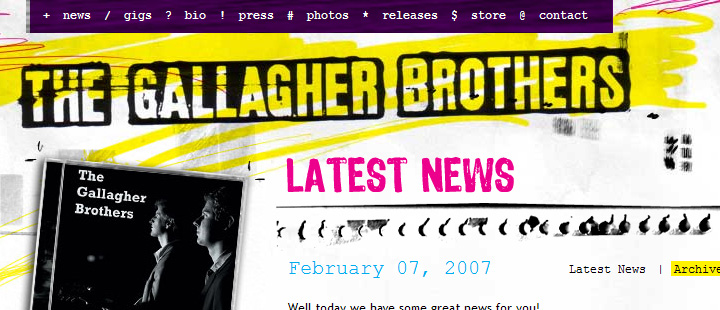 The Gallagher Brothers Site